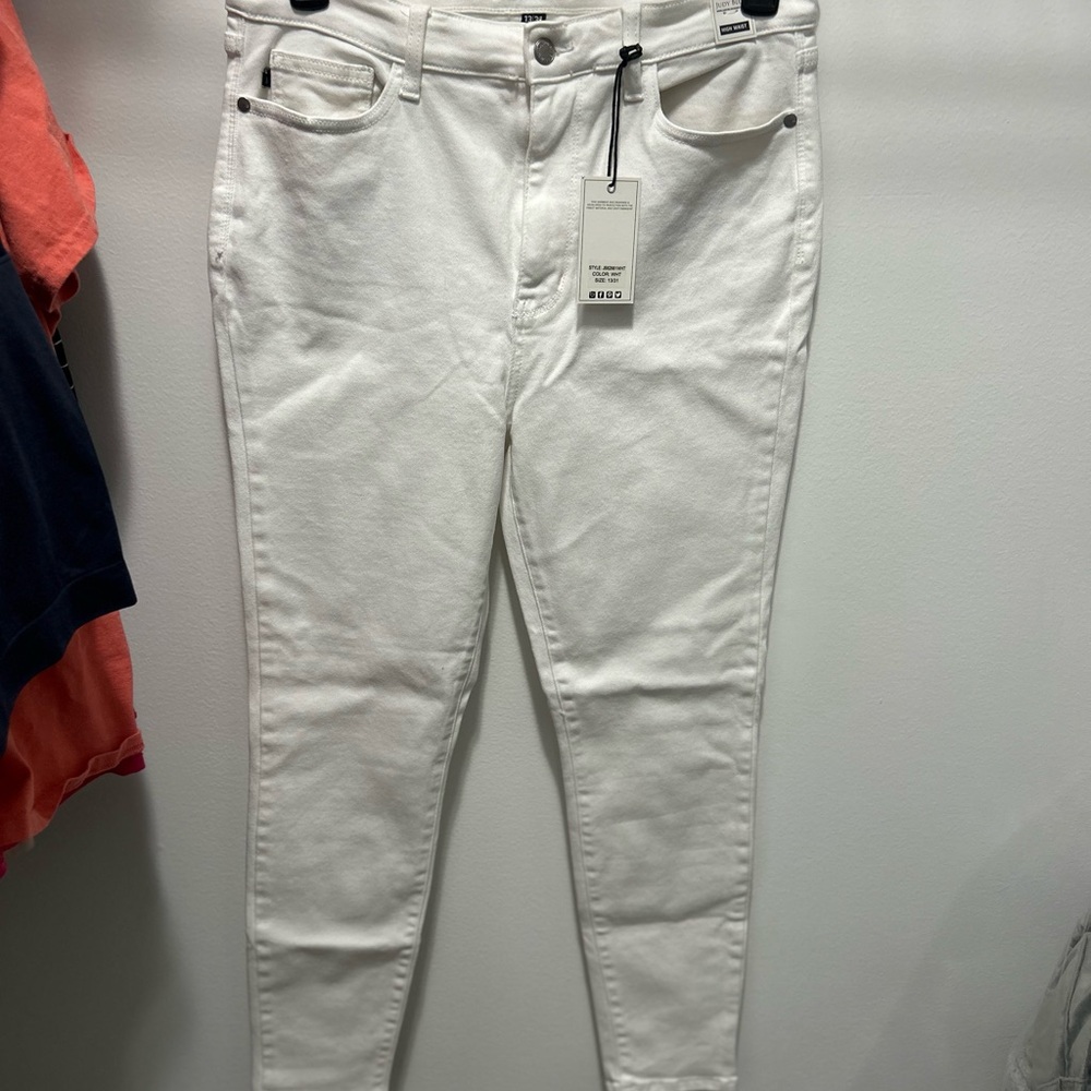 Judy Blue High Waist White Skinny Jeans